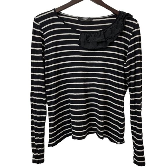Maxmara Weekend striped long sleeve wool blend top - Picture 1 of 7